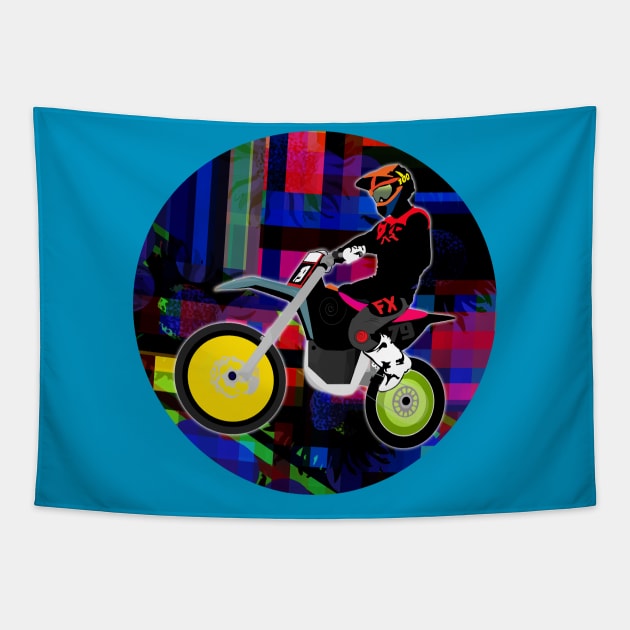 Motocross Tapestry by momomoma