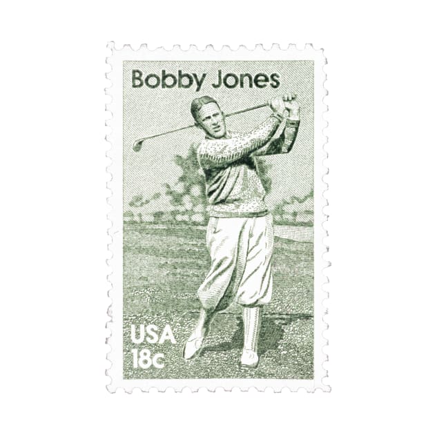 Vintage Bobby Jones Stamp by claireprints