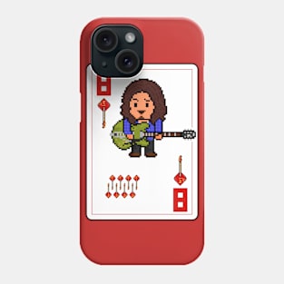 Pixelrockstars Eight of Diamonds Playing Card Phone Case