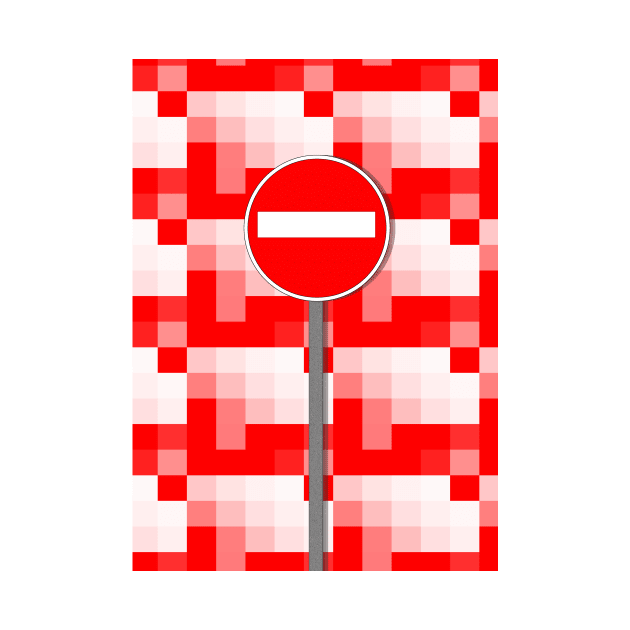 Geometric NO ENTRY in red and white by mister-john