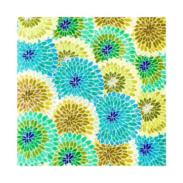 Lemon, Lime & Blue Raspberry Dahlias by sarahkathart90