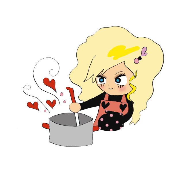 little girl cooks with love by talkesloro