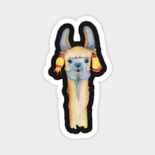 Llama Watercolor Magnet