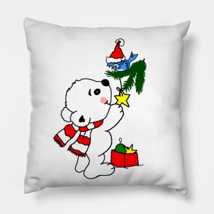 Christmas Polar Bear Cub Pillow