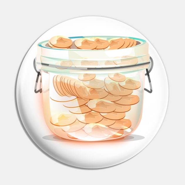 Jar of Coins Pin by nickemporium1