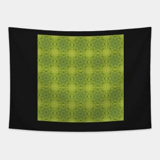 Water Droplets on a Green Leaf Kaleidoscope pattern 8 Tapestry