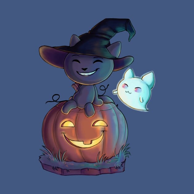 Potion Paws Pumpkin Scene by bittentoast