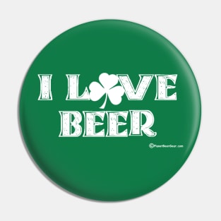 I Love Beer (Shamrock) Pin