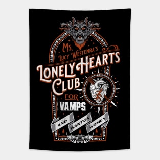 Vampire Lonely Hearts Club - Dracula  - Vintage Distressed Victorian Gothic Tapestry