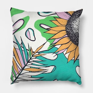 Sunflower Jungle Pillow