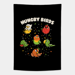 Hungry Birds Fruit Parrots by Tobe Fonseca Tapestry