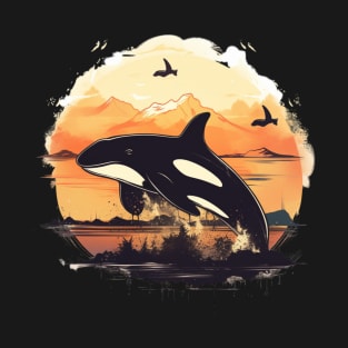 Orca Whale Tshirt, Killer Whale Shirt, Marine Biology Beach Marine Biologist Gifts, Ocean Conservation Environmental Tee, Animal Vintage T-Shirt