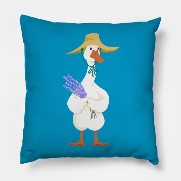 Lavender Goose Pillow by ScintillaDesiderata 