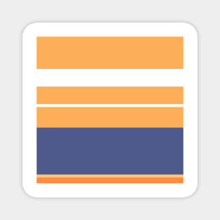 A lovely concoction of Purple Navy, White, Topaz, Pale Orange and Orangeish stripes. Magnet