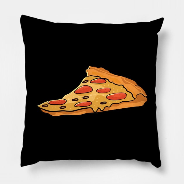 Pizza slice fastfood gift Pillow by Jackys Design Room