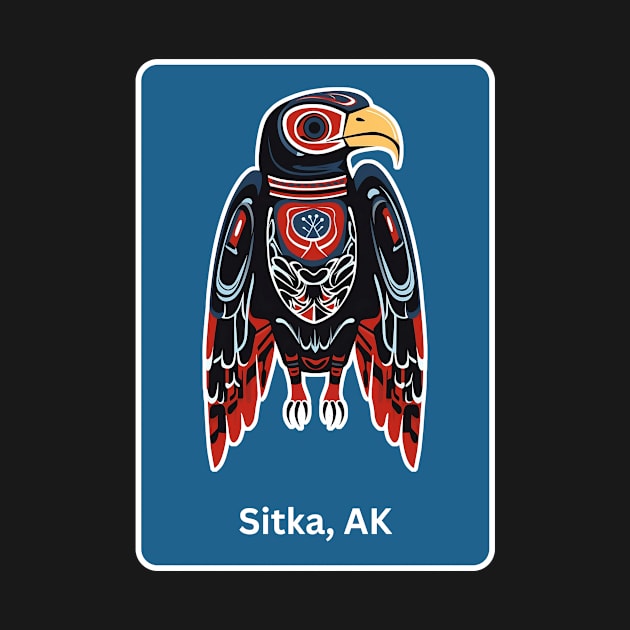 Sitka Alaska Native Indian American Eagle Hawk Haida by twizzler3b