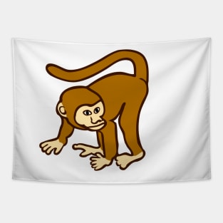 Cute monkey chimp Tapestry