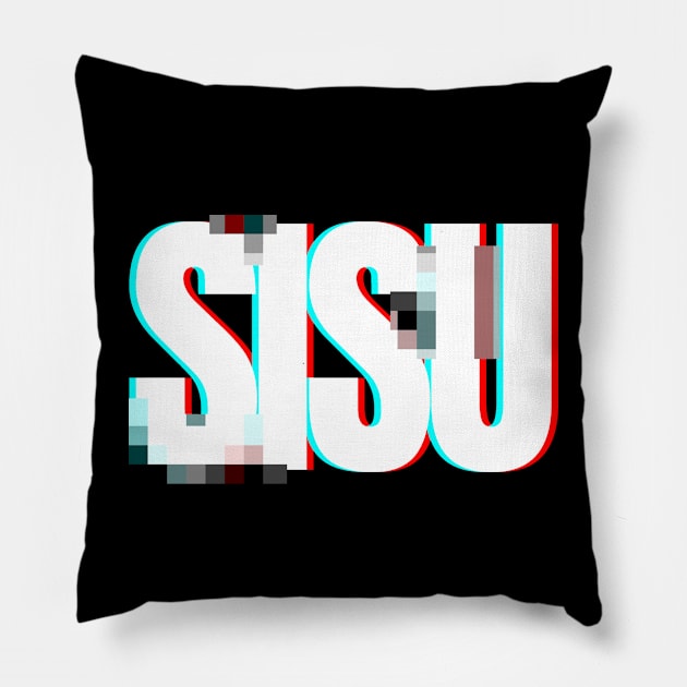 SISU Glitch Pillow by InspiraPrints