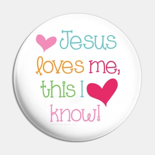 Jesus loves me - Christian Design Pin