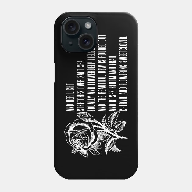 Sappho Lesbian Poems - Fragment 96 - And her Light Stretches Over Salt Sea (white) Phone Case by Everyday Inspiration