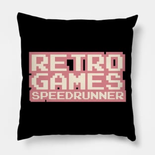 Retro Games Speedrunner Pillow