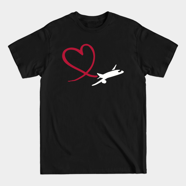 Disover Airplane heart - Airplane - T-Shirt