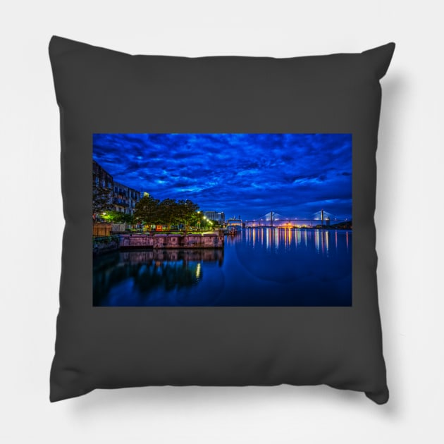 Old Savannah Wharf Pillow by Gestalt Imagery