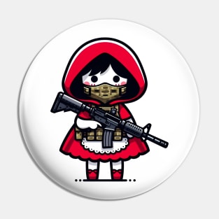 Tactical Little Red Riding Hood Adventure Tee: Where Fairytales Meet Bold Style Pin