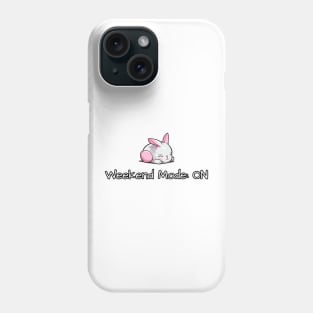 Cute Bunny Sleeping Weekend Mode Phone Case