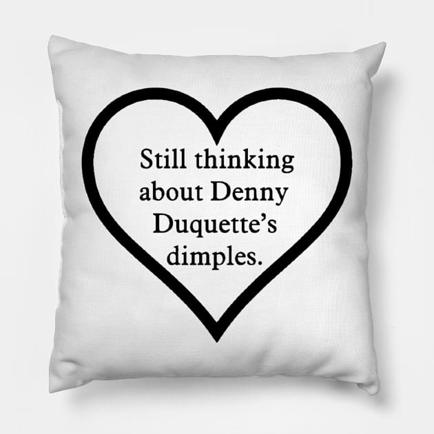 Denny’s  dimples forever Pillow by Penny Lane Designs Co.