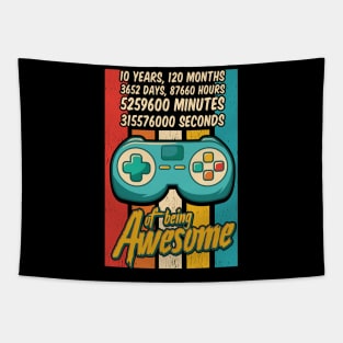 10 Years Of Being Awesome - Amazing 10th Birthday Tapestry