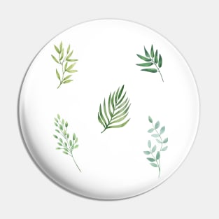 Simple Green Plant Drawing Pin