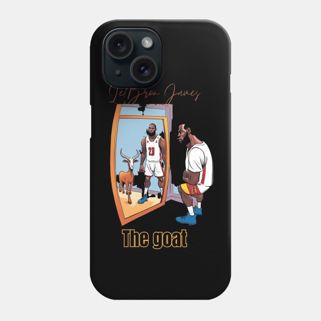 Lebron James goat Victor illustration artwork Phone Case by Nasromaystro