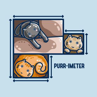 Purr-imeter Maths Cat Pun T-Shirt