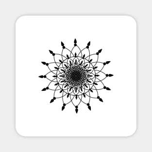 Graphic, geometric decorative, mandalas or henna design in vector. Magnet