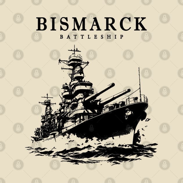 Bismarck Battleship Vintage by Amor13Fati