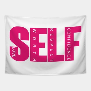 Self Love, Respect, Worth and Confidence | Pink Self Love Women Tapestry