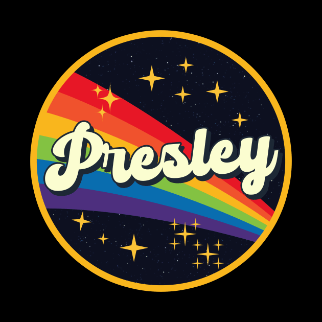 Presley // Rainbow In Space Vintage Style by LMW Art