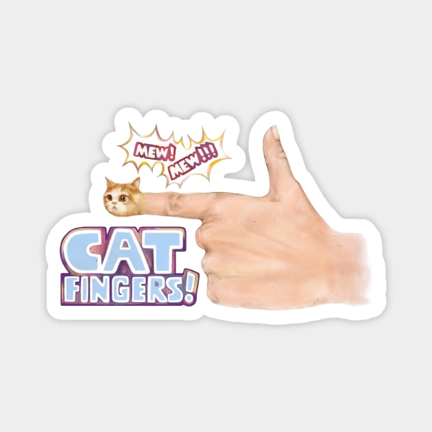 cat fingers - Steven Universe Magnet by art official sweetener