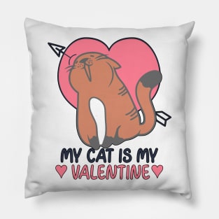 My Cat is my Valentine Pillow