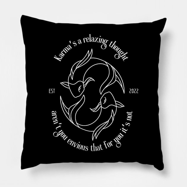 Karma Pillow by lyndsayruelle