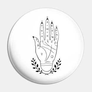 Palmistry hand Pin