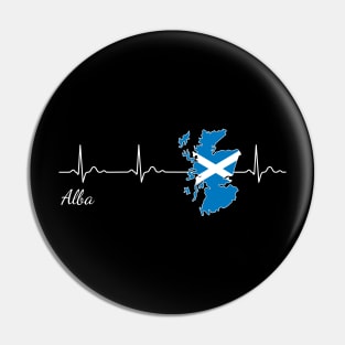 Scotland Alba heartbeat flag Pin