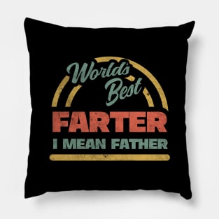 World's Best Farter Funny Vintage Pillow