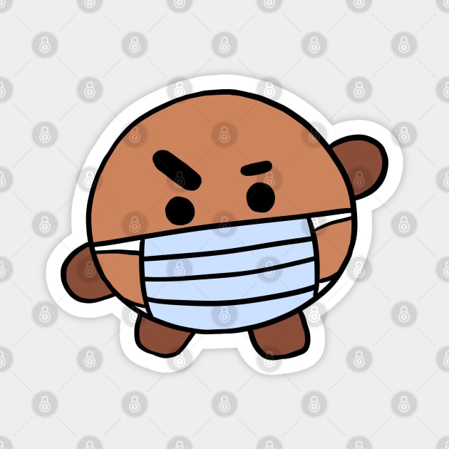 Masked BT21 Shooky Magnet by Oricca