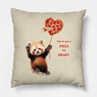You're got a Pizza my Heart - Red Panda Pillow