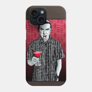 Tiki Dracula with thatch background Phone Case