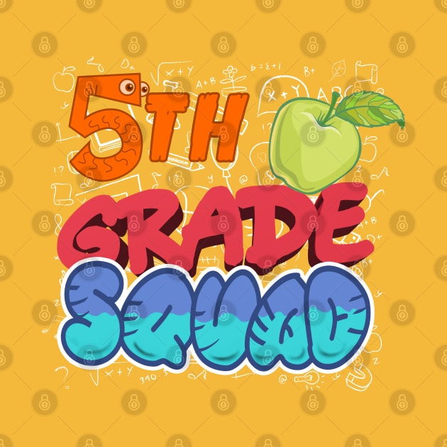 5th Fifth Grade Squad Tee Back To School Class Of 2019 Graduation Gift Student Kids Preschool Teacher Shirt First Day Of School Gift Education Shirt by Curryart
