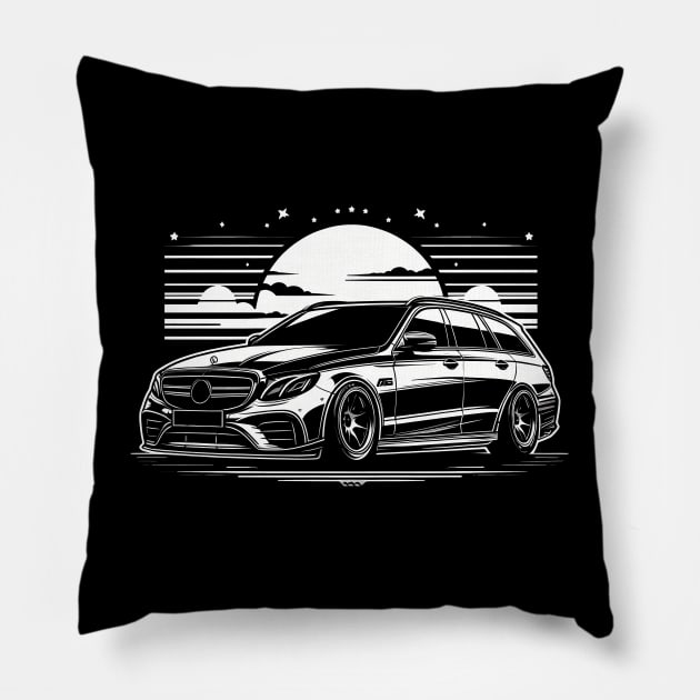 Mercedes E Class Pillow by TaevasDesign