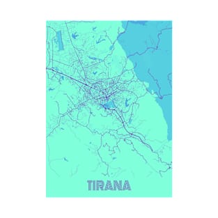 Tirana - Albania Galaxy City Map T-Shirt